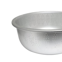 TrueCraftware ? 12 qt. Aluminum Colander with tapered edge, for washing vegetables, fruit and rice and for draining cooked pasta Made in Taiwan