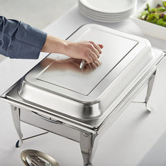 TrueCraftware ? 8 Qt. Full Size Stainless Steel Dome/Chafer Cover with Chrome Plated Handle