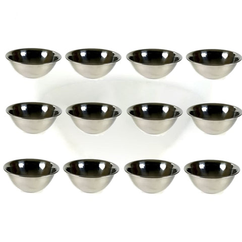 TrueCraftware- Set of 12 - Stainless Steel Mixing Bowls - 6.5