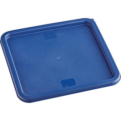 TrueCraftware ? Blue Plastic Square Container Lid fits 12, 18 and 22 Qt. Square Food Storage Container, 1 Piece