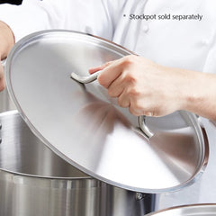 TrueCraftware ? 24 qt. Stainless Steel Stock Pot Lid - Heavy Duty Stock Pot Cover Stew Pot Simmering Pot Soup Pot Lid Oven Safe & NSF Certified