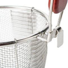 TrueCraftware ?5-1/2" Stainless Steel Mesh Spider Basket, Strainer/Blanching Basket with Wooden Handle for Pasta, Noodles, Dumpling
