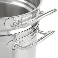 TrueCraftware ? 12 qt. Stainless Steel 3 pc Double Boiler Set- Stainless Steel Pot for Melting Chocolate Candy Butter and Cheese Dishwasher & Oven Safe