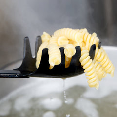 TrueCraftware - 11 3/8? Nylon Spaghetti Pasta Fork Kitchen Heat Resistant Noodle Spoon Server Spaghetti Strainer Best Cooking Tools (Black)