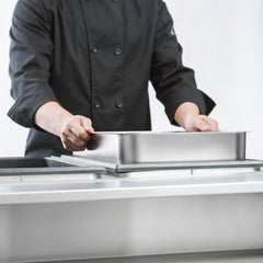 TrueCraftware ? 25 qt. Spillage Pan, Stainless Steel, Full Size, 0.7mm Thickness