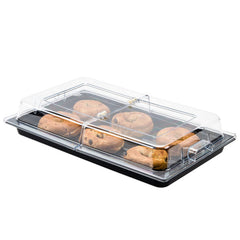 TrueCraftware ? Full Size Hinged Cover, Opens on both ends, Clear Color, Polycarbonate, Pastry Cover