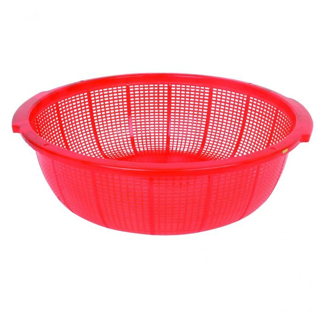 TrueCraftware - Colander Strainer Basket with Grip Handles - Wash Vegetables and Fruits Drain Cooked Pasta, 18-1/2" Diameter x 5-3/4" Height