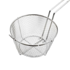 TrueCraftware ?8-5/8? Round Fry Basket Heavy Duty Nickel Plated Iron -Sturdy Round Food Strainer for Home and Commercial Restaurant Kitchen Frying Chips Fish Sausages