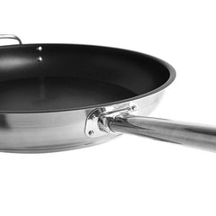 TrueCraftware ? 14? Stainless Steel Non-Stick Frying Pan with Encapsulated Base and Welded Hollow Handle - Heavy-Duty Skillet Fry Pan Egg Pan Omelet Pans Oven Safe & Induction Ready