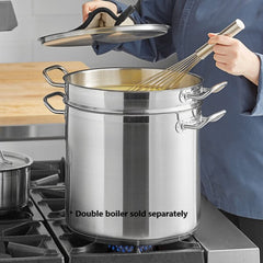 TrueCraftware ? 20 qt. Stainless Steel Double Boiler Cover- Stainless Steel Pot Cover for Melting Chocolate Candy Butter and Cheese Dishwasher & Oven Safe